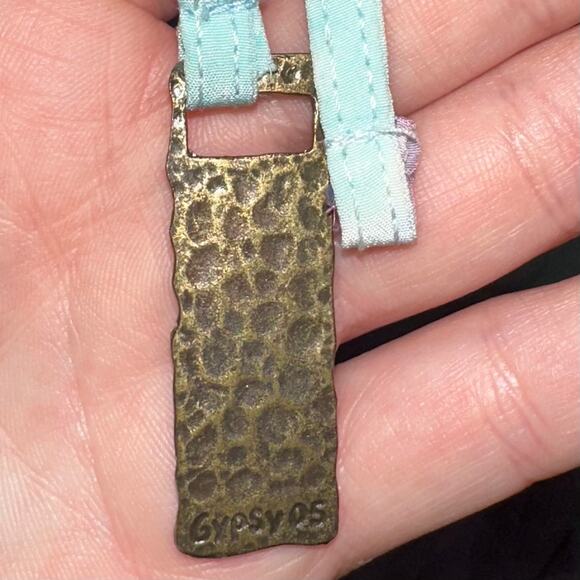 Gypsy 05 Y2K Silk Aqua Purple Tie Dye Strapless Tube Maxi Dress Size XS - Picture 14 of 14